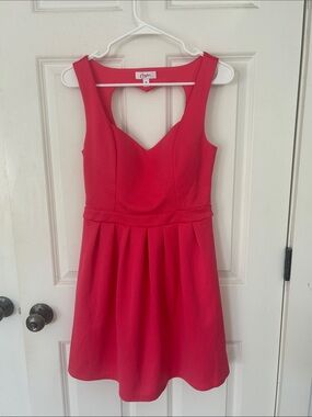 Candie's Sleeveless Fit-and-Flare Dress size medium pink wedding guest dress